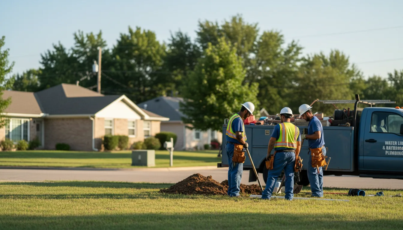 Residential water line and bathroom plumbing service in Old Washington, OH